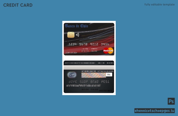 Mustervorschau der Banco de Chile Bank Mastercard in Chile